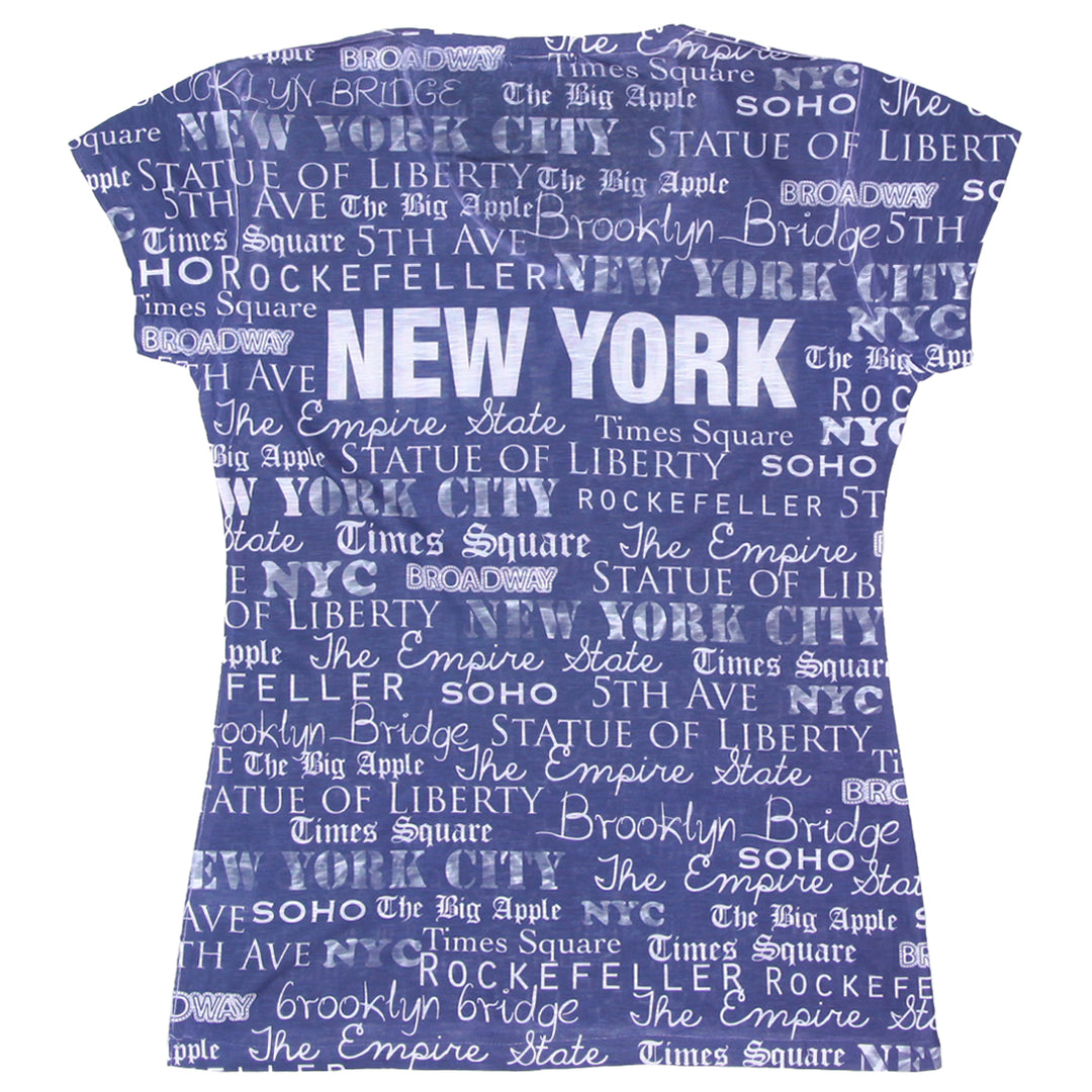 Ladies New York Stone Printed T-Shirt