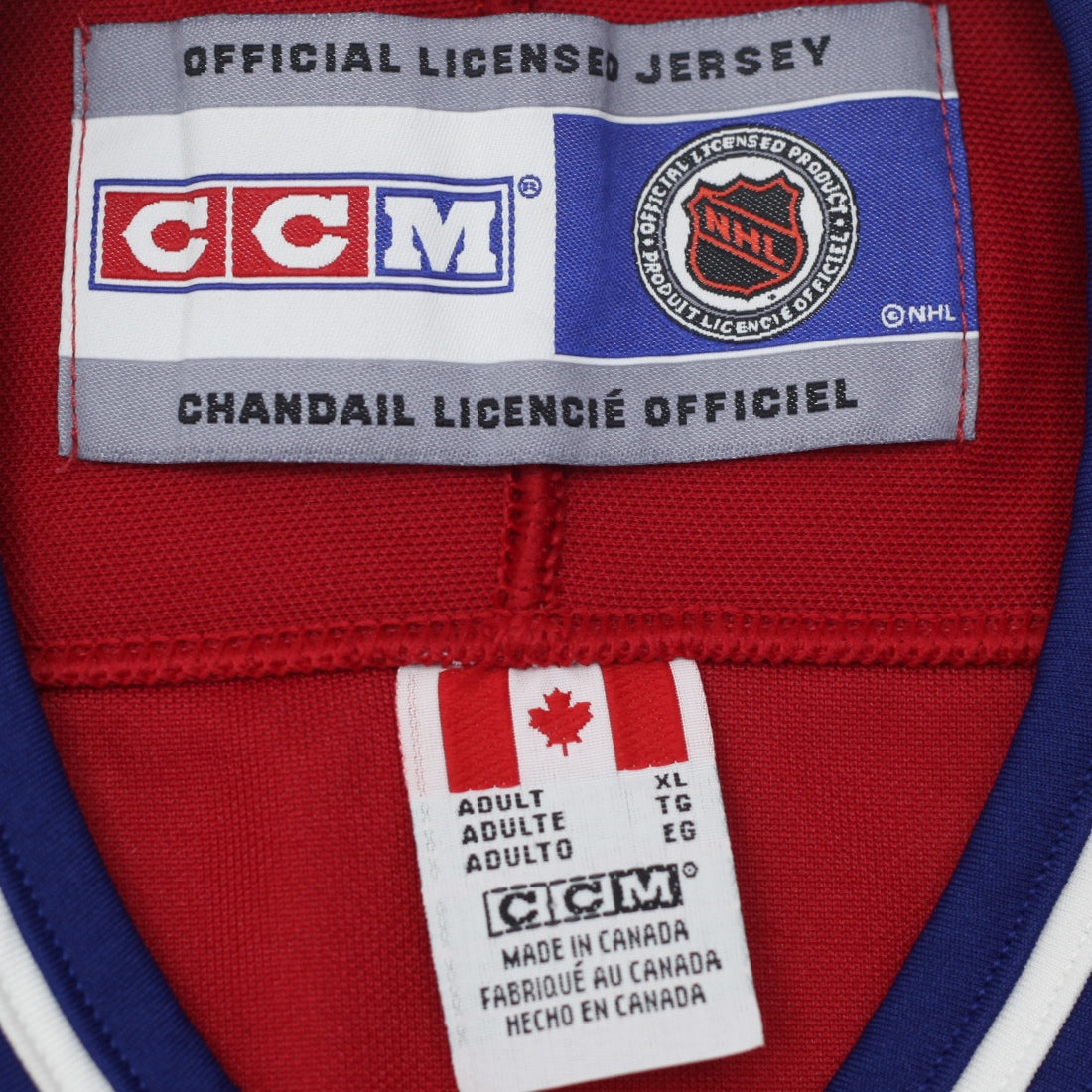 Vintage CCM NHL Montreal Canadiens Hockey Jersey XL Fashion Rerun Vintage