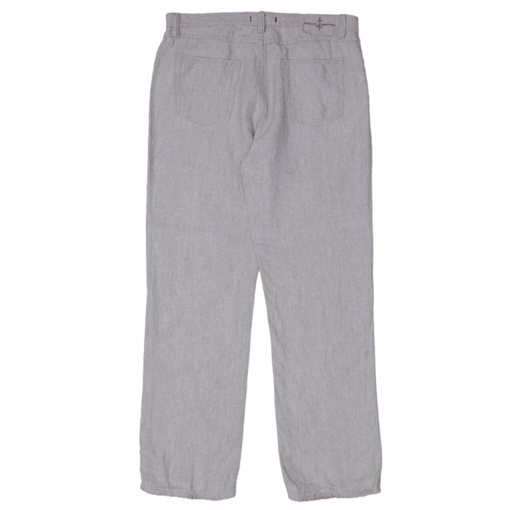 Mens Black Brown Linen Pants