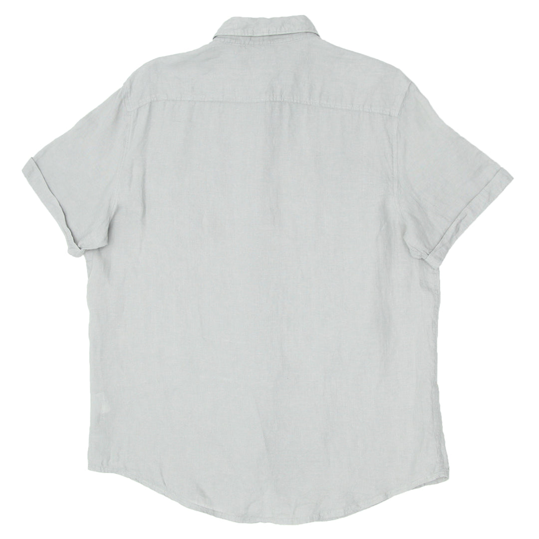 Mens J.Hart & Bros Regular Fit Short Sleeve Linen Shirt