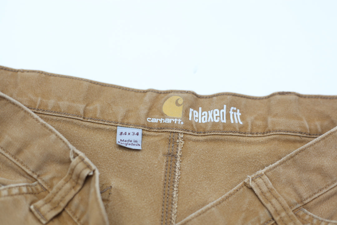 Mens Carhartt Relaxed Fit Brown Carpenter Pants