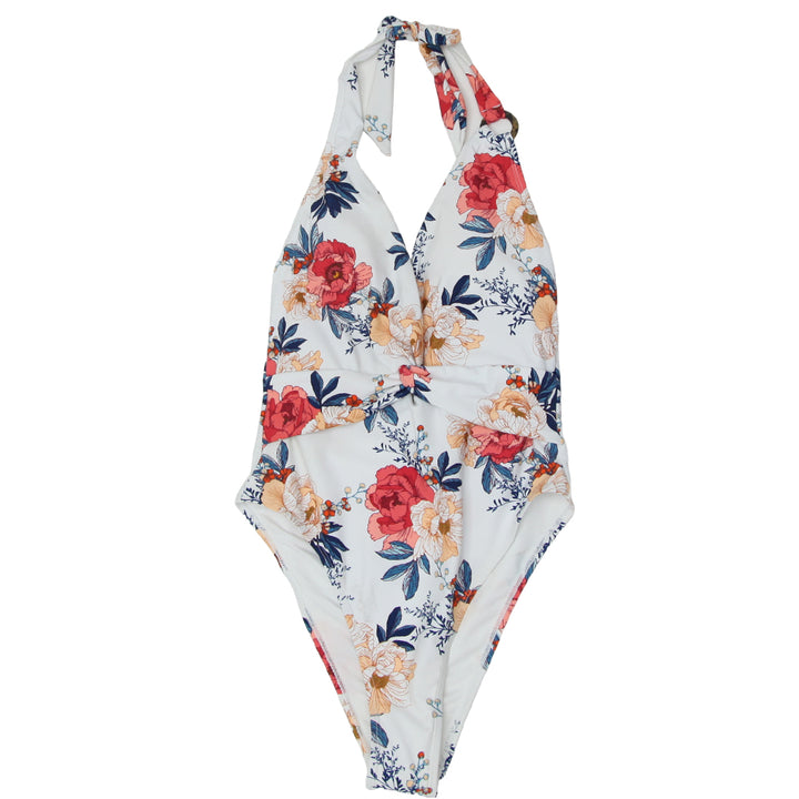 Ladies Cupshe Floral Haltered One Piece Swimsuit