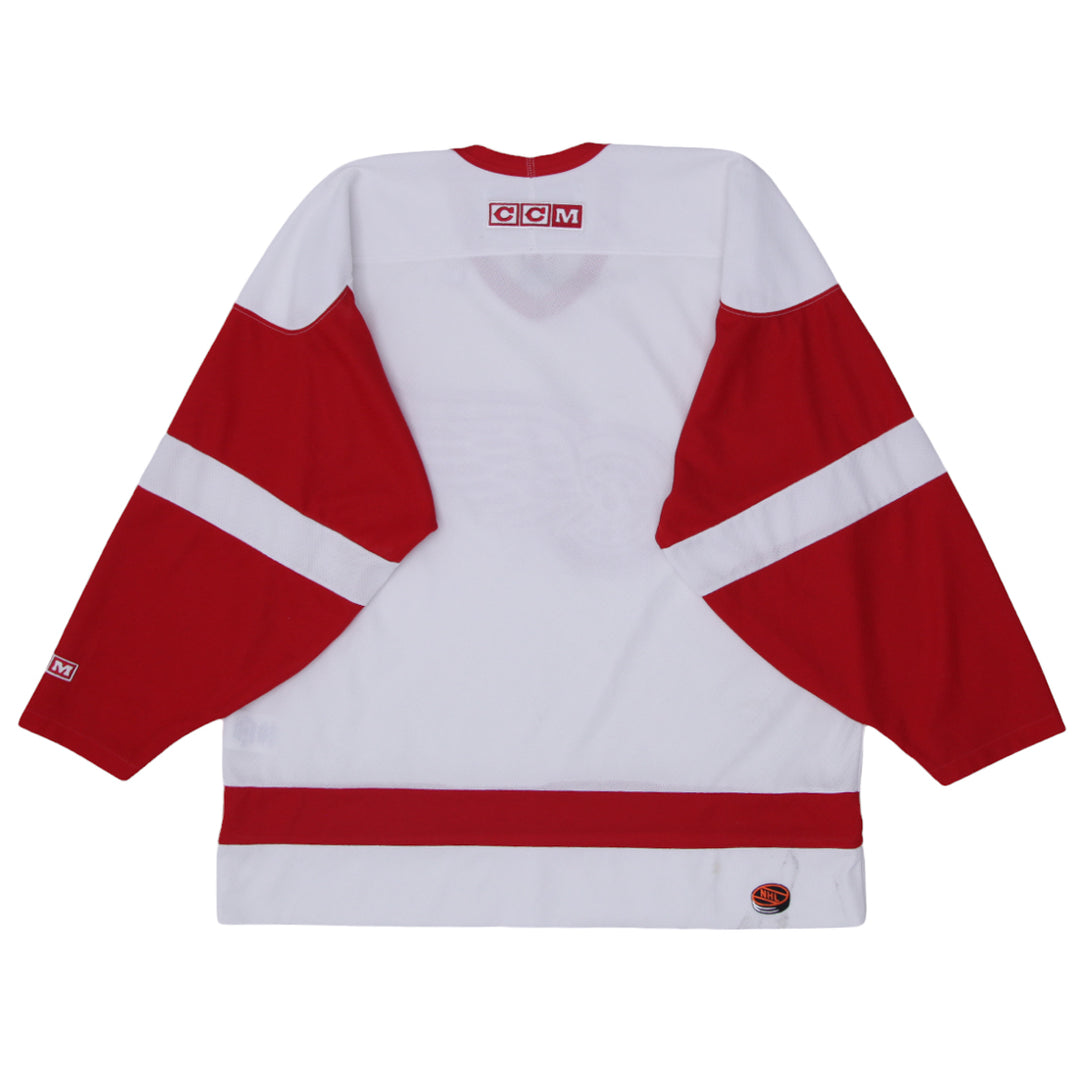 Vintage CCM Detroit Red Wings Official Licensed NHL Hockey Jersey - White/Red - Men's Size L