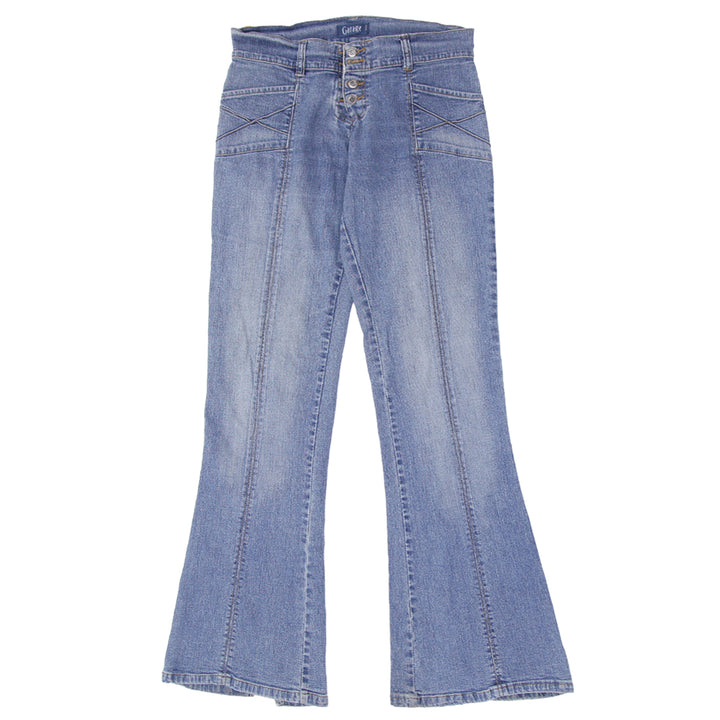 Y2K Garage Button Fly Flare Jeans