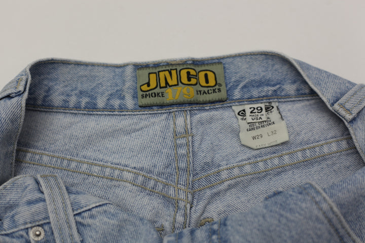 Mens Y2K JNCO Smoke 179 Stacks Wide Baggy Jeans