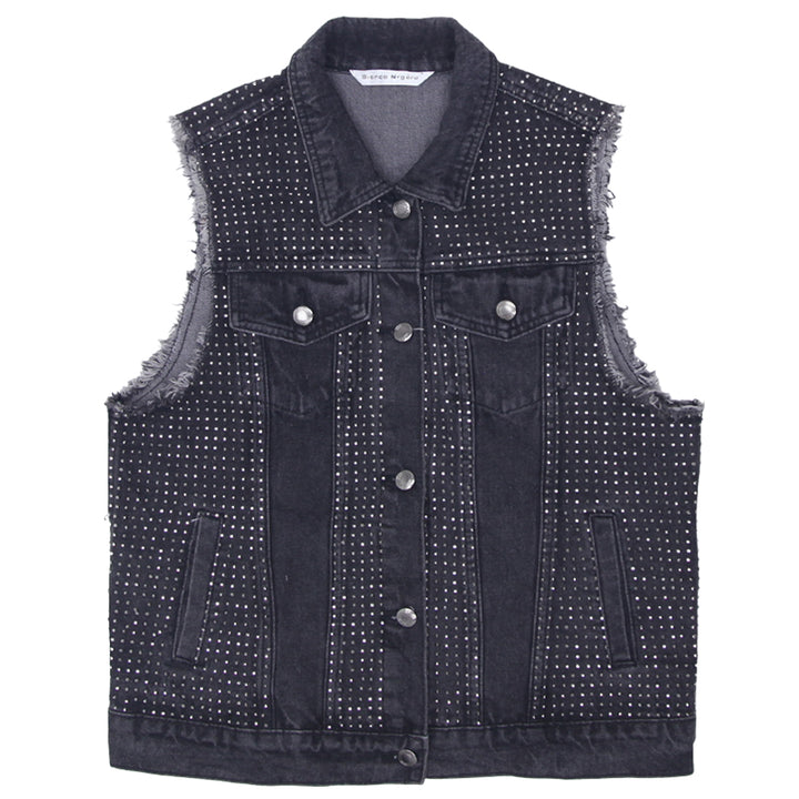 Y2K Bianca Nygard Stud Denim Vest