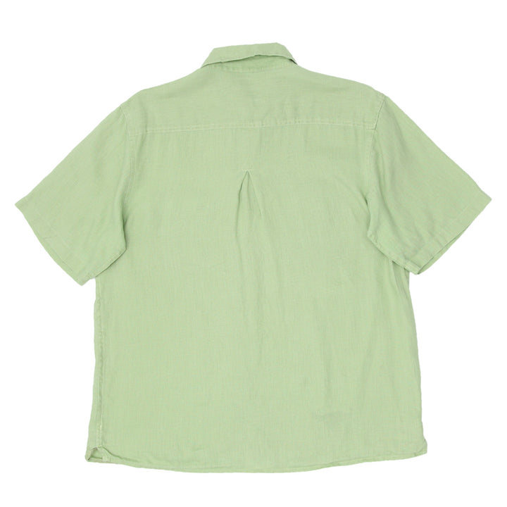 Mens Bruno Short Sleeve Pocket Pure Linen Shirt