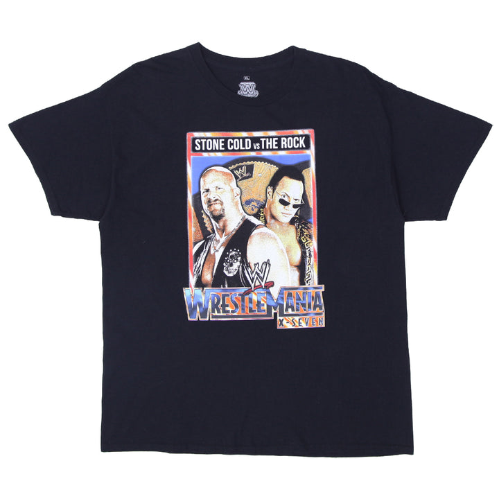 Mens Ripple Junction Stone Cold Vs The Rock Wrestle Mania T-Shirt