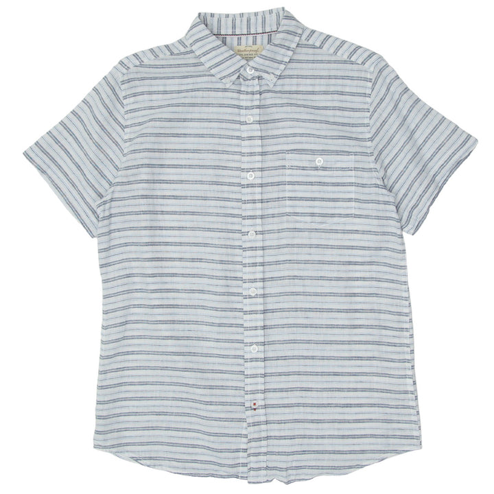 Mens Weatherproof Short Sleeve Linen Shirt