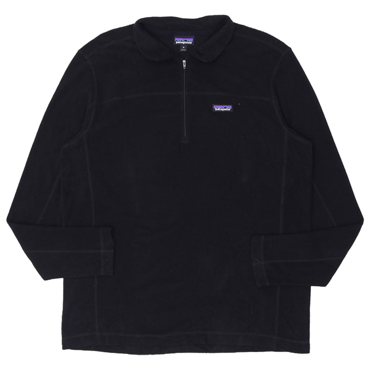 Mens Patagonia Quarter Zip Fleece Lightweight Pullover Black