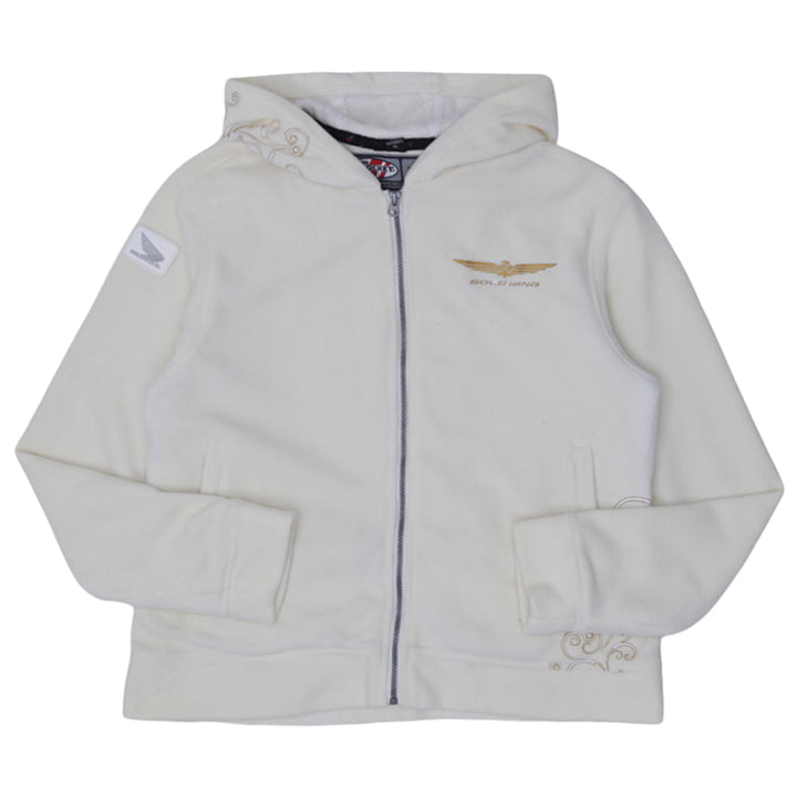 Ladies Joe Rocket Gold Wing Embroidered Full Zip Fleece Hoodie