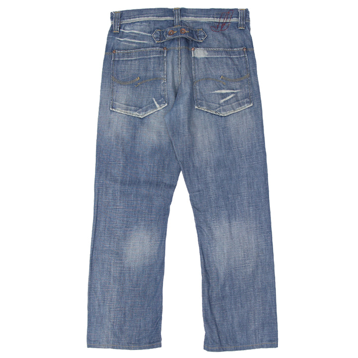 Mens Jack & Jones Button Fly Straight Jeans