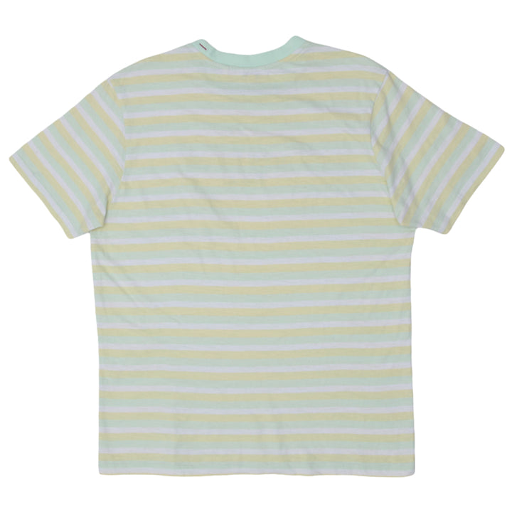 Mens Guess Jeans USA Embroidered Striped T-Shirt