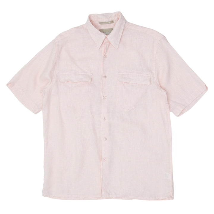 Mens Bruno New York Short Sleeve Linen Shirt