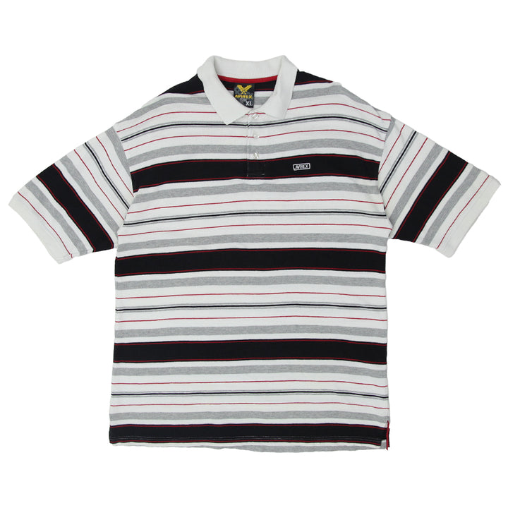 Mens Avirex Striped Polo T-Shirt