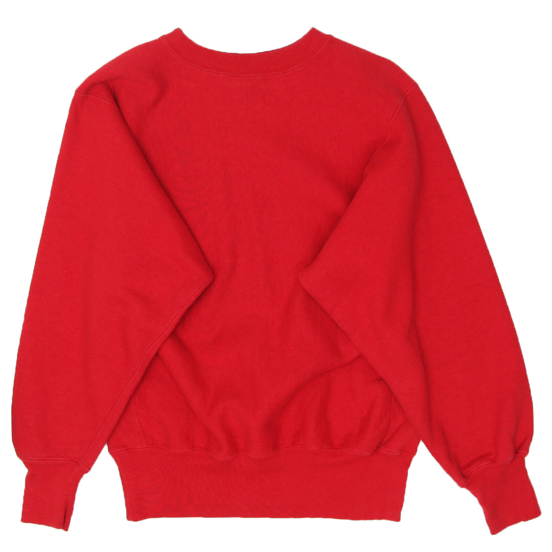 Vintage Champion Reverse Weave Plain Red Crewneck Sweatshirt