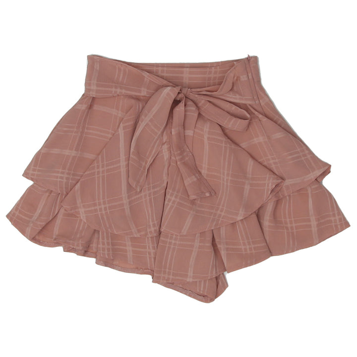 Ladies Temt Belted Layered Shorts