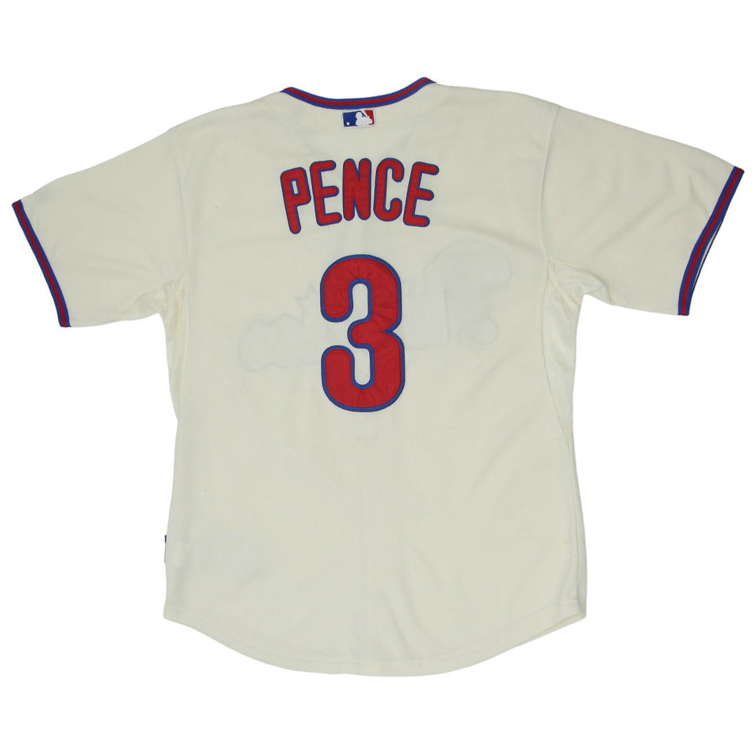 Vintage Majestic Phillies Pence 3 Baseball Jersey