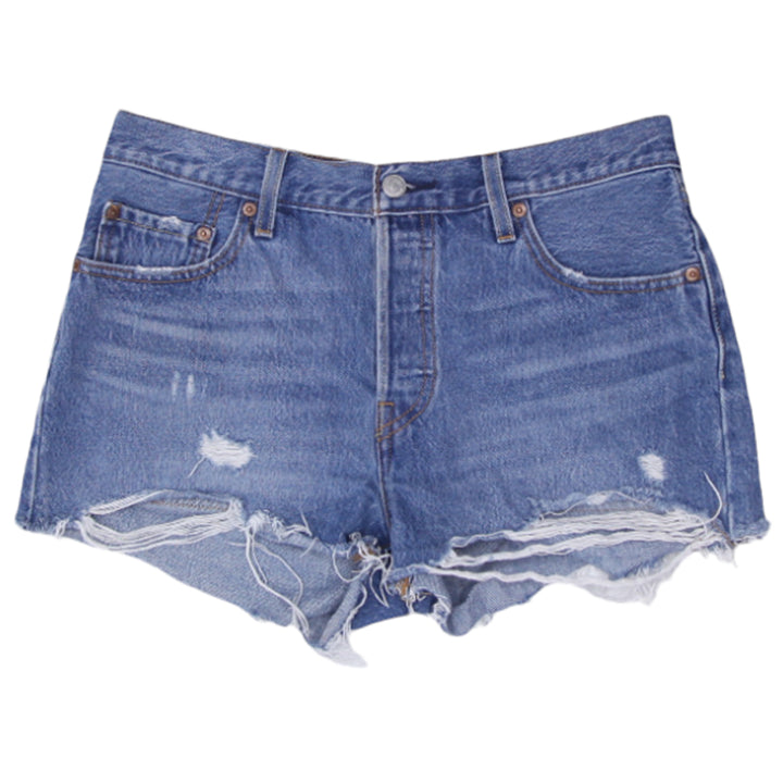 Ladies Levi Strauss 501 Ripped Denim Shorts