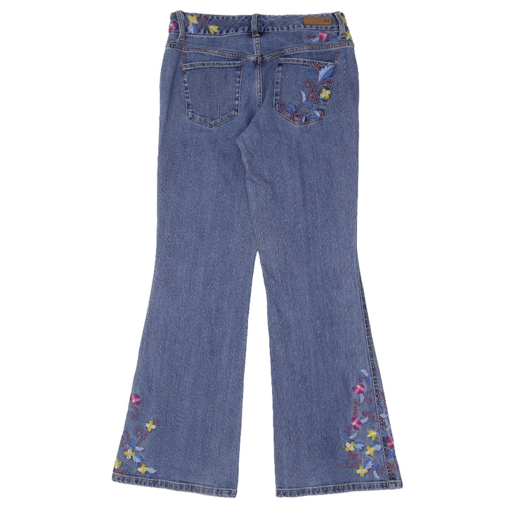 Y2K Tommy Hilfiger Floral Embroidered Flare Jeans