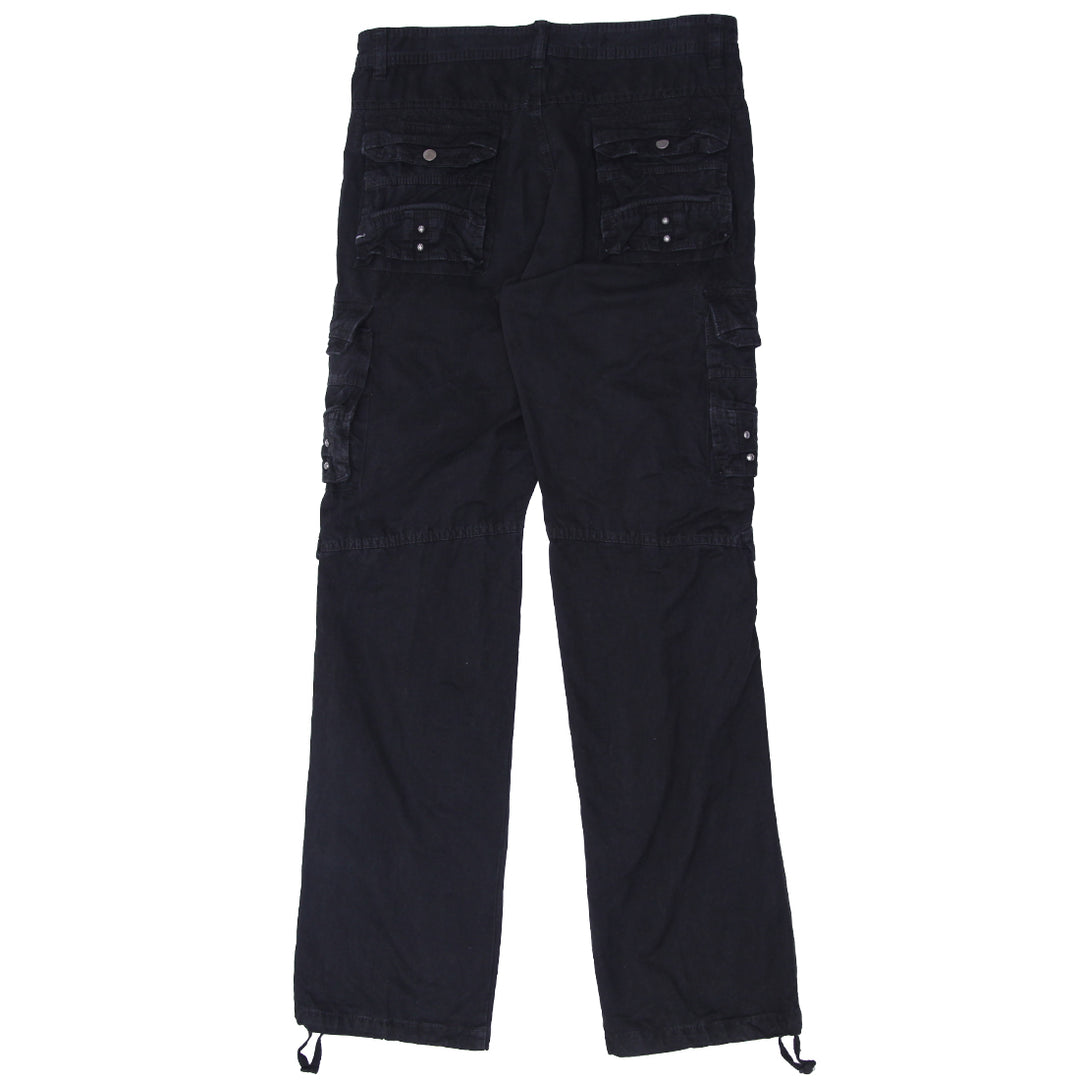 Mens Junye Jeans Cargo Pants Black