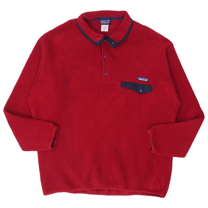 Mens Patagonia Synchilla Snap T Fleece Red Pullover