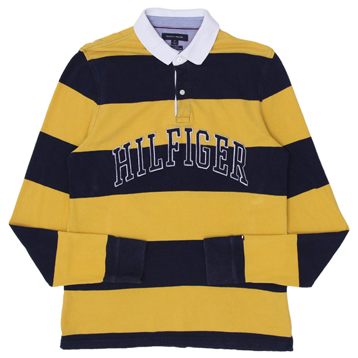 Mens Tommy Hilfiger Stripe Long Sleeve Polo T-Shirt