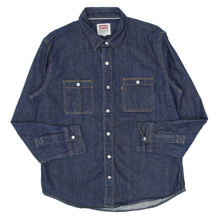 Mens Levi Strauss Denim Long Sleeve Shirt