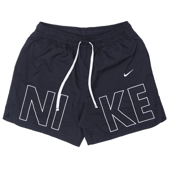 Mens Nike Spell Out Embroidered Black Mesh Lined Shorts