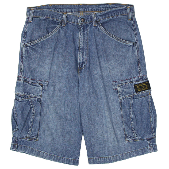 Mens Y2K Polo Jeans Cargo Denim Shorts