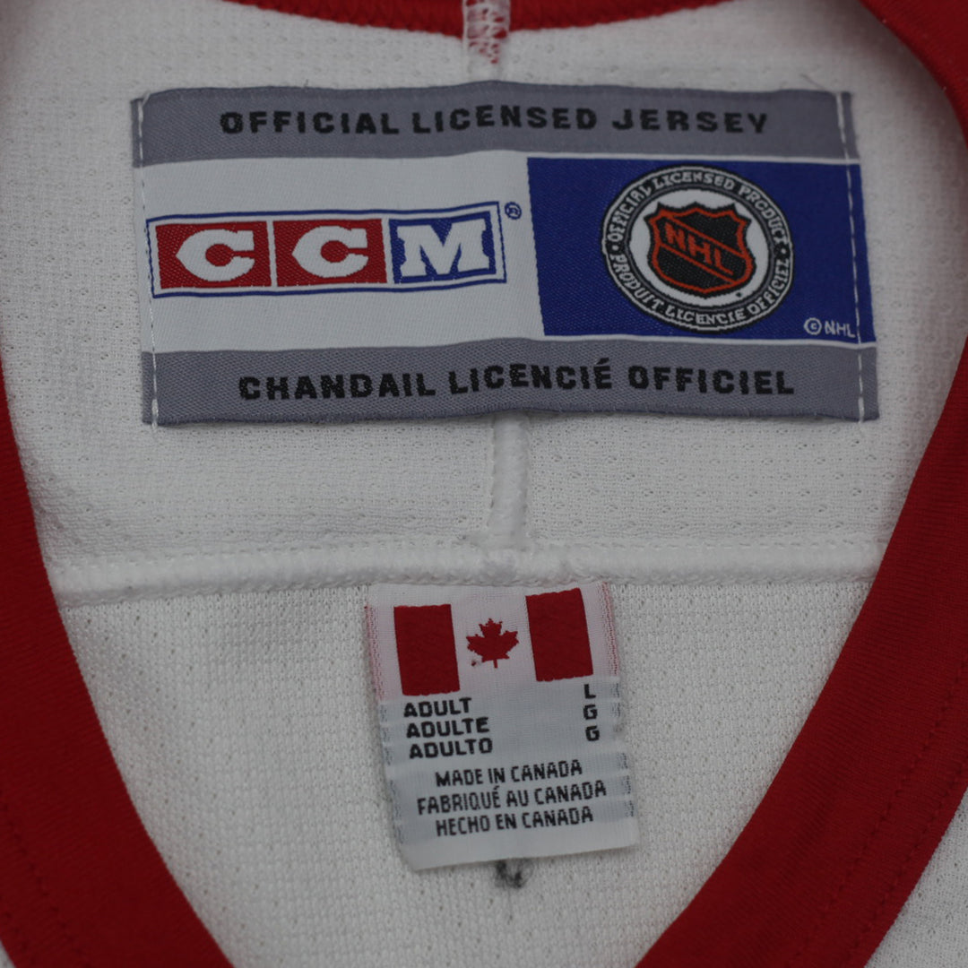 Vintage CCM Detroit Red Wings Official Licensed NHL Hockey Jersey - White/Red - Men's Size L