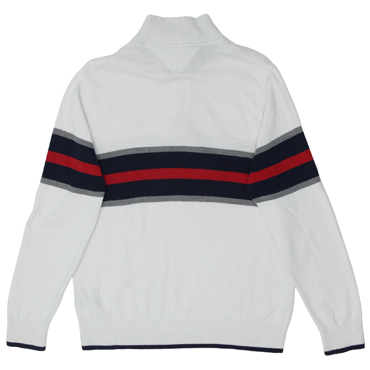 Mens Tommy Quarter Zip Long Sleeve Sweater