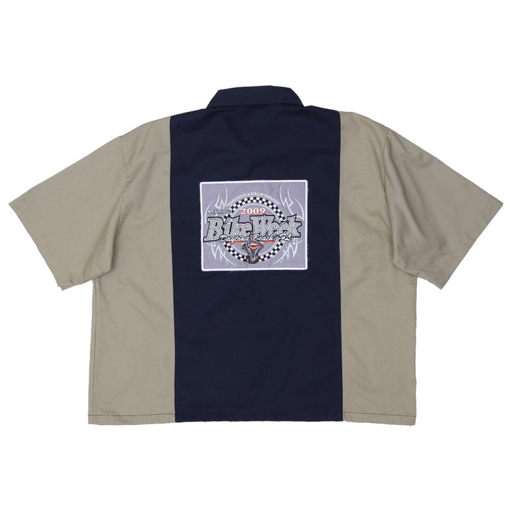 Dickies Men's 2009 Daytona Beach Bike Week Work Shirt - Navy/Khaki, Button-Down