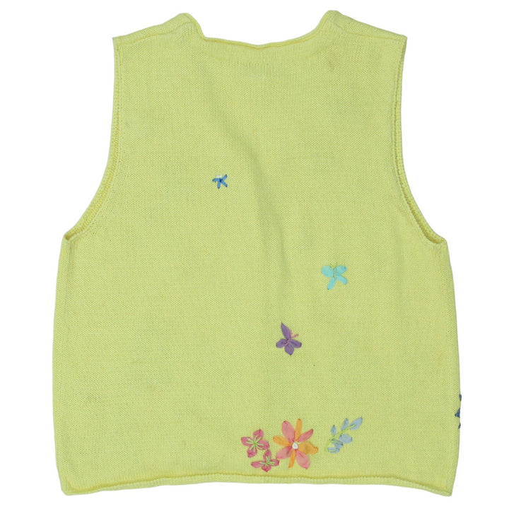 Ladies Floral Knitted Sleeveless Sweater Vest