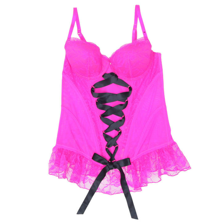 Ladies La Senza Lace Up Mesh Corset