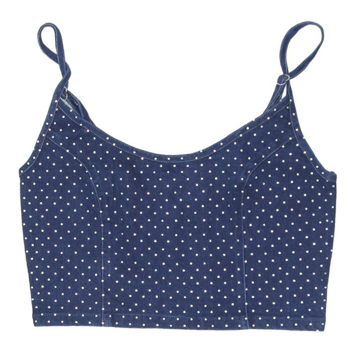 Ladies Strappy Stones Stretch Crop Top