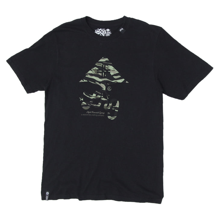 Mens LRG Camo Print Black T-Shirt