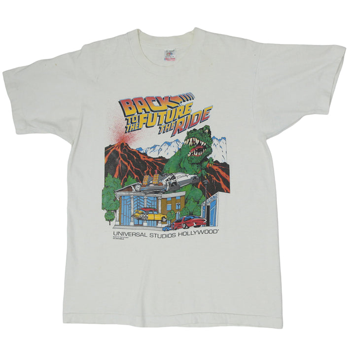 Vintage Universal Studios Hollywood Back To The Future T-Shirt S.Stitch Made In USA L