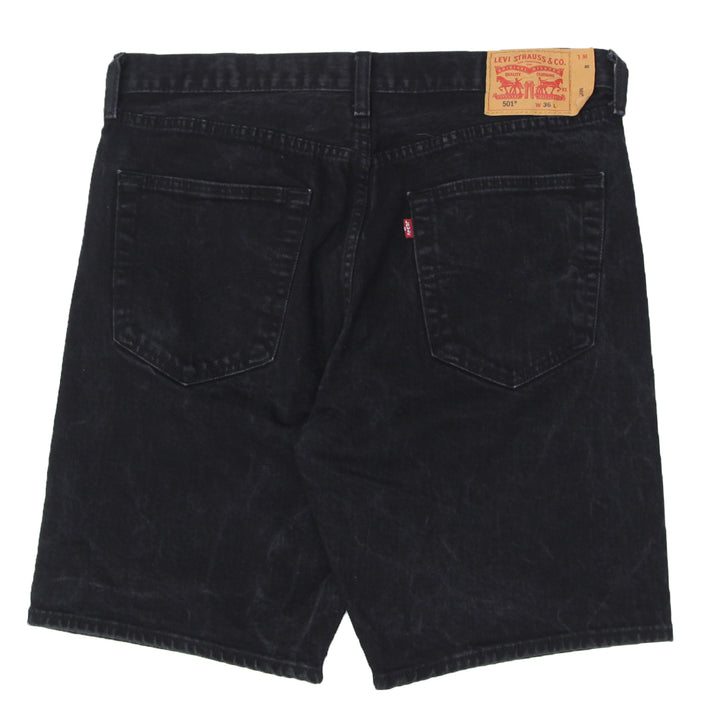 Mens Waterless Levis 501 Black Denim Shorts