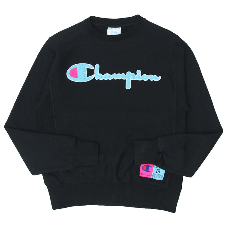 Mens Champion Reverse Weave Black Crewneck Sweatshirt