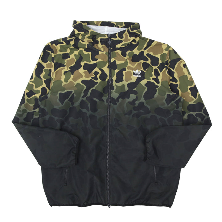 Mens Adidas Originals Embroidered Camo Hooded Waterproof Jacket