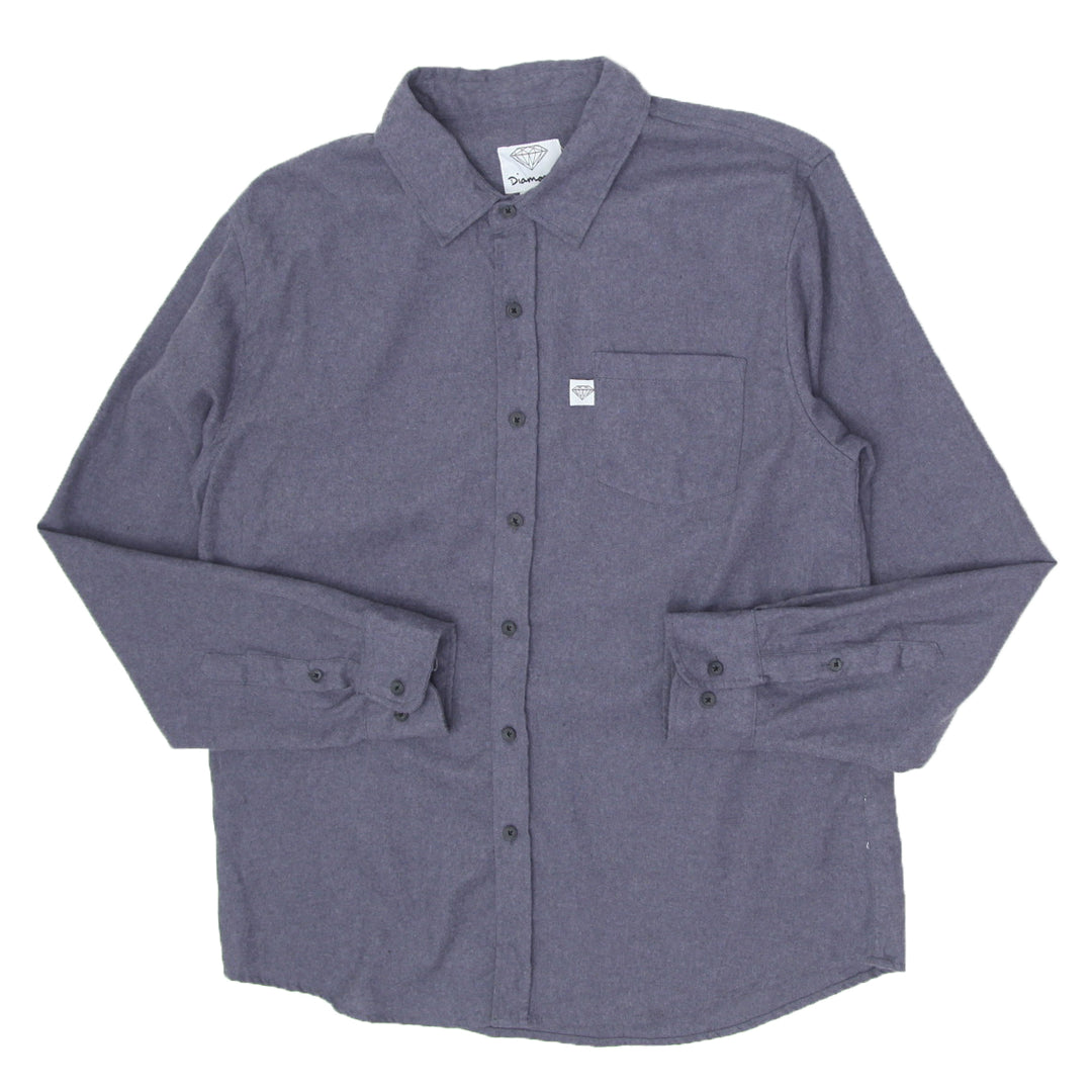 Mens Diamond Supply Co Gray Long Sleeve Shirt