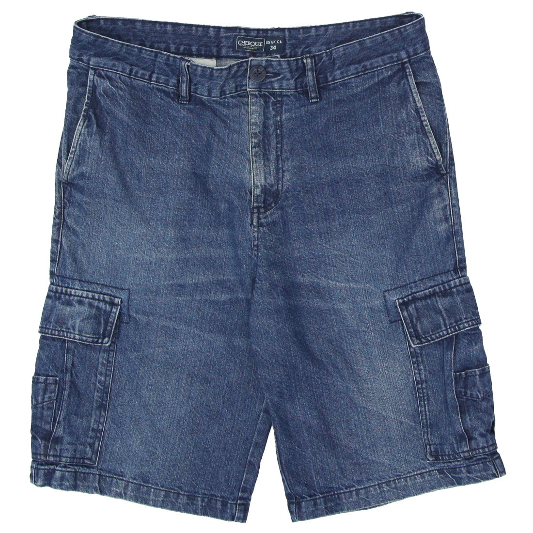 Mens Cherokee Cargo Denim Shorts Fashion Rerun Vintage