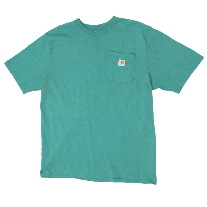 Mens Carhartt Loose Fit Green Pocket T-Shirt