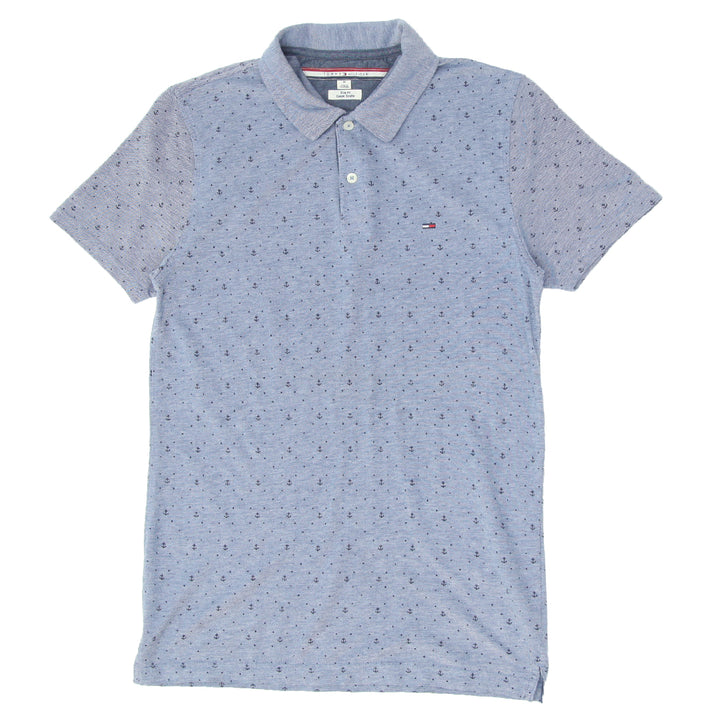 Mens Tommy Hilfiger Slim Fit Anchor Print Polo T-Shirt