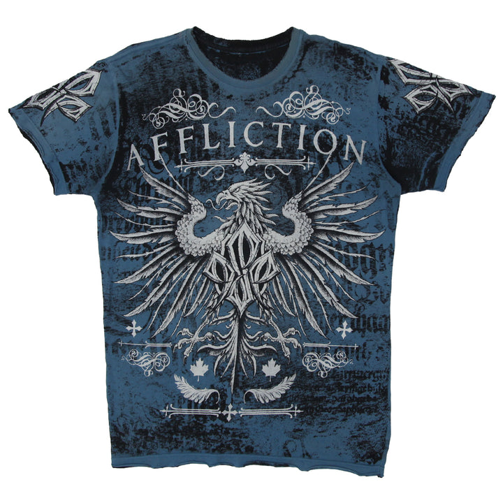 Y2K Mens Affliction All Over Print Short Sleeve T-Shirt