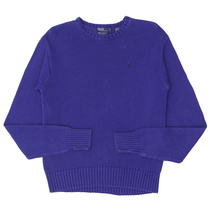 Vintage Polo by Ralph Lauren Knit Crewneck Sweater Navy Ladies