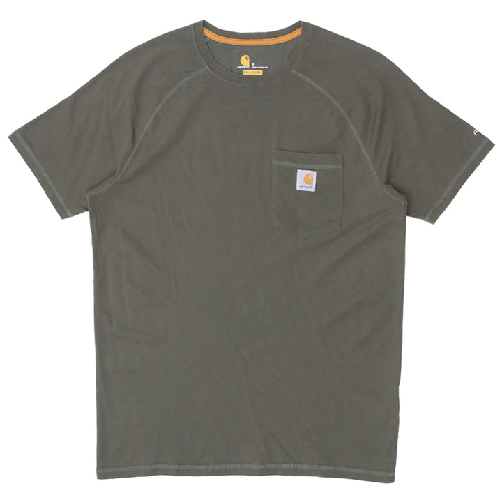 Mens Carhartt Force Relaxed Fit Pocket T-Shirt Moss Green