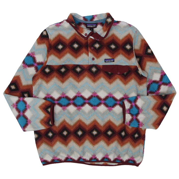 Ladies Patagonia Synchilla Aztec Motif  Snap T Fleece Pullover